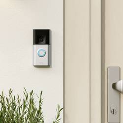 ring B09WZBVWL9 domovní IP/video telefon Video Doorbell Plus Wi-Fi venkovní jednotka niklová (matná), černá