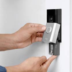 ring B09WZBVWL9 domovní IP/video telefon Video Doorbell Plus Wi-Fi venkovní jednotka niklová (matná), černá