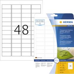 Herma 8016 Fóliové etikety 45.7 x 21.2 mm fólie, lesklá transparentní 1200 ks trvalé laserová tiskárna, kopírka, barevná laserová tiskárna, barevná kopírka