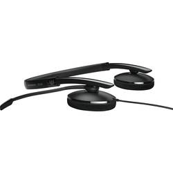 EPOS Headset Headset otevřená (On Ear) kabelová stereo černá Potlačení hluku regulace hlasitosti, Vypnutí zvuku mikrofonu telefon