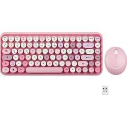 Perixx PERIDUO-713 Pink DE bezdrátový sada klávesnice a myše německá, QWERTZ růžová, růžová