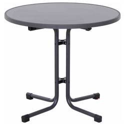 Siena Garden N47121 zahradní stůl ocel, Melamin antracit (matný), břidlicová, antická