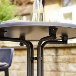 Siena Garden N47121 zahradní stůl ocel, Melamin antracit (matný), břidlicová, antická