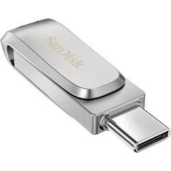 SanDisk Ultra® Dual Luxe Type-C™ USB paměť pro smartphony/tablety stříbrná 256 GB USB-C™ (USB 3.1 Gen 1)