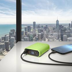 RealPower REALPOWER PB-10000 C powerbanka 10000 mAh, Dodávka energie, USB-C® (s napájením), světle zelená, Indikátor stavu