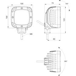Fristom pracovní světlomet 12 V, 24 V, 36 V FT-036 LED ALU 2800 90380 rozsáhlé osvětlení (š x v x h) 100 x 123 x 64 mm 2800 lm 6000 K