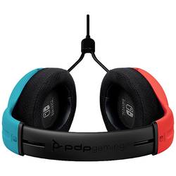 PDP 500-162-EU-BLRD Sluchátka Over Ear kabelová stereo modrá, červená (eloxovaná) Redukce šumu mikrofonu, Potlačení hluku Vypnutí zvuku mikrofonu Gaming