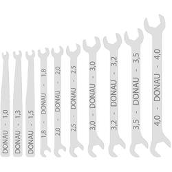 Donau Elektronik 980-SET Micro-Maulschlüssel-Set 10-tlg. 1-4 mm mikro klíč 10dílná Délka klíče (cm) (jen pro nadpis) 1 - 4 mm