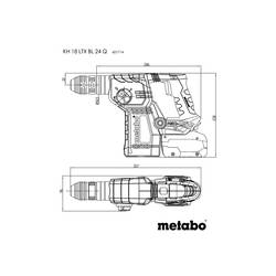 Metabo KH 18 LTX BL 24 Q SDS plus-aku kombinované kladivo 18 V bezkartáčové, bez akumulátoru, bez nabíječky