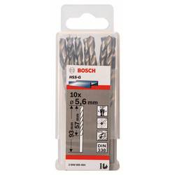 Bosch Accessories 2608585494 HSS kovový spirálový vrták 5.6 mm Celková délka 93 mm broušený DIN 338 válcová stopka 10 ks