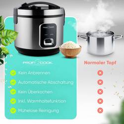 Profi Cook PC-RK 1285 vařič rýže Inox , černá
