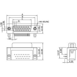 econ connect BU26HDW D-SUB zásuvková lišta Pólů: 26 pájecí piny 1 ks