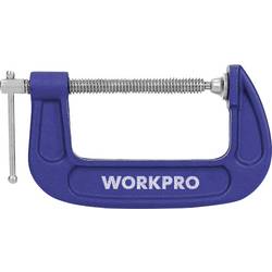 100 mm C-svorka WorkPro WP232019 Rozpětí (max.):100 mm Vnější délka: 210 mm Délka vyložení:100 mm