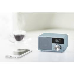 Sangean Genuine Mini DDR-7 A500420 stolní rádio, DAB+, FM, AUX, Bluetooth, tyrkysová