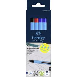 Schneider Schreibgeräte Kugelschreiber Slider Edge XB 4er Kartonetui, 3+1 Aktion 152271 kuličkové pero 4 ks