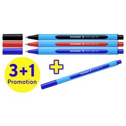 Schneider Schreibgeräte Kugelschreiber Slider Edge XB 4er Kartonetui, 3+1 Aktion 152271 kuličkové pero 1 ks