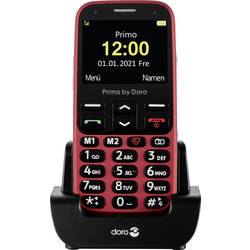 Primo by DORO 368 telefon pro seniory tlačítko SOS červená