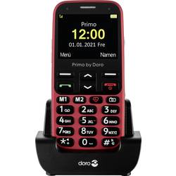 Primo by DORO 368 telefon pro seniory tlačítko SOS červená