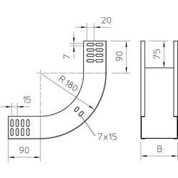 OBO Bettermann 7007005 ohyb (š x v) 100 mm x 60 mm 1 ks kov