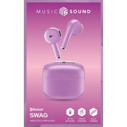 Cellularline Headset do uší (In Ear) Bluetooth®, Bez kabelu fialová Nabíjecí pouzdro mobil
