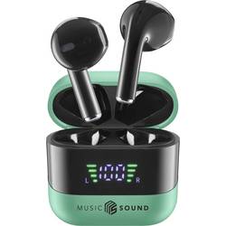 Cellularline In Ear Headset Bluetooth®, Bez kabelu zelená, černá Nabíjecí pouzdro, Indikátor nabití, regulace hlasitosti