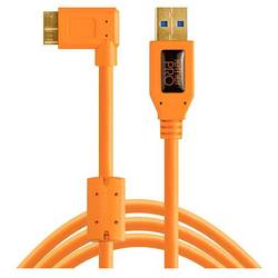 Tether Tools USB kabel USB 3.2 Gen1 USB-A zástrčka, USB Micro-B 3.0 zástrčka 4.60 m oranžová 90° zatočeno doprava CU61RT15-ORG