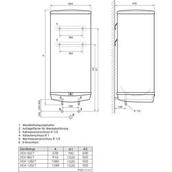 Vaillant VEH 50/7 pro VEH 50/7 pro nádrže na teplou vodu C (A - G)