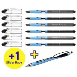 Schneider Schreibgeräte Kugelschreiber Slider Basic XB Rave 6er Etui + Slider Rave XB schwarz 151276 kuličkové pero 1 ks
