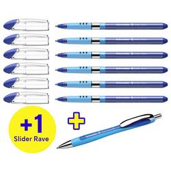 Schneider Schreibgeräte Kugelschreiber Slider Basic XB Rave 6er Etui + Slider Rave XB blau 151277 kuličkové pero 1 ks