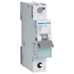 Hager MBS116 elektrický jistič 1pólový 16 A