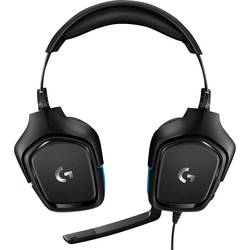 Logitech Gaming G432 Headset uzavřená (Over Ear) kabelová 7.1 Surround černá, modrá regulace hlasitosti, Vypnutí zvuku mikrofonu Gaming