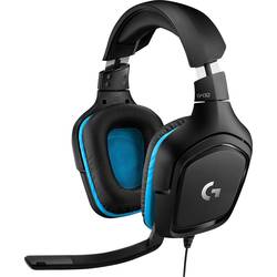 Logitech Gaming G432 Headset uzavřená (Over Ear) kabelová 7.1 Surround černá, modrá regulace hlasitosti, Vypnutí zvuku mikrofonu Gaming