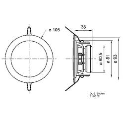 Visaton DL 8 - 100 V stropní reproduktor 30 W 8 Ω bílá 1 ks