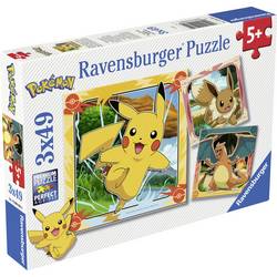 Dětská puzzle 3 x 49 část - Pokémon 12004062 1 ks