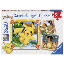 Dětská puzzle 3 x 49 část - Pokémon 12004062 1 ks