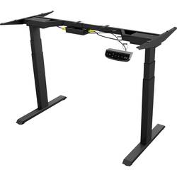 ICY BOX konstrukce psacího stolu pro práci vsedě i ve stoje elektricky výškově nastavitelné Rozsah výšky: 620 do 1280 mm (š x h) 1047 mm x 300 mm černá