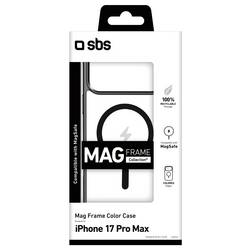 sbs mobile Cover Apple iPhone 17 Pro Max transparentní, černá Kompatibilní s MagSafe TEMAGCOLIP1769K
