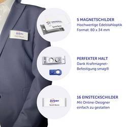 Avery-Zweckform POL35MA66-5DR štítek se jménem (š x v) 80 mm x 34 mm 5 ks