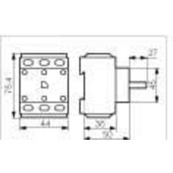 BACO 172000 spínačový blok 25 A šedá, černá 1 ks