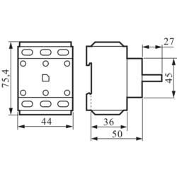 BACO 172000 spínačový blok 25 A šedá, černá 1 ks