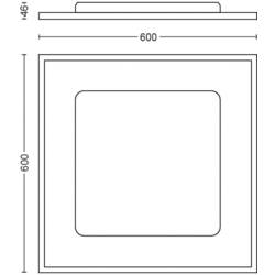 Philips Hue LED panel 871951438264000 Hue White Amb. Aurelle Panelleuchte 60x60cm pevně vestavěné LED 39 W