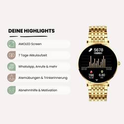 XCOAST SIONA 2 chytré hodinky zlatá