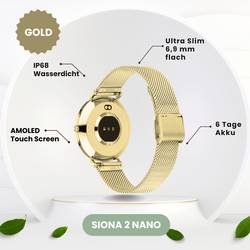 XCOAST SIONA 2 chytré hodinky zlatá