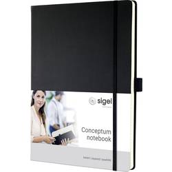 Sigel CONCEPTUM® CO115 poznámková kniha čtverečkovaný černá 97 listů DIN A4+