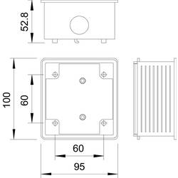 6024009 vestavná krabice 2392 zásuvka pro přístrojovou jednotku šedá 5 ks