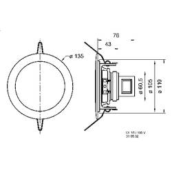 Visaton DL 10 - 100 V stropní reproduktor, 6 W, 100 V, bílá, 1 ks