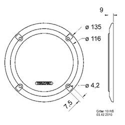 Visaton 10 RS ochranná mřížka reproduktoru