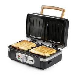 DOMO SANDWICH-WAFFEL-GRILL 3-IN-1 INKY BLACK toustovač černá