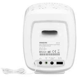 Sangean DCR-83 A500460 stolní rádio, DAB+, FM, AUX, Bluetooth, USB, s USB nabíječkou, funkce alarmu, bílá