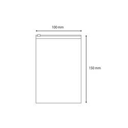 Tašky na zip bez štítků (d x š) 150 mm x 100 mm transparentní polyetylén